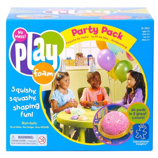 Front box of Play Foam Party Pack