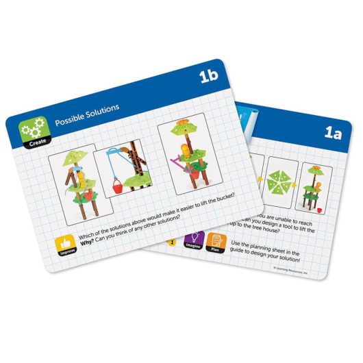 Activity cards for the Learning Resources Tree house Engineering & Design