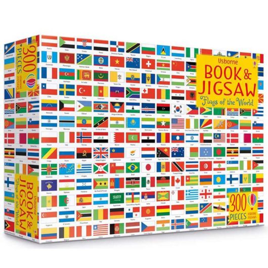 Front of box for the Usborne Flags Book and Jigsaw