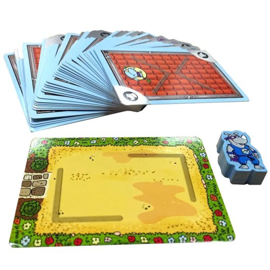 Roof tiles, and base board of the Rhino Hero Game