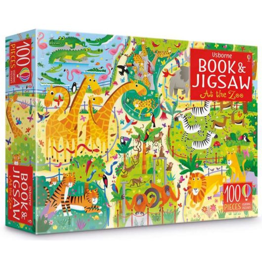 Front of Box Usborne At the Zoo Book & Jigsaw