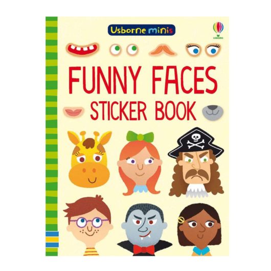 Front cover of Usborne Funny faces Sticker Book