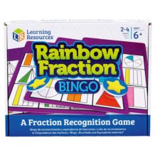 Front box of the Rainbow Fraction Bingo from Learning Resources