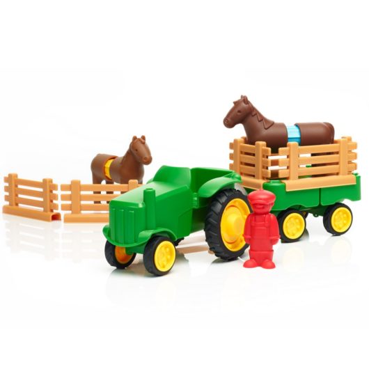 Build a tractor or a horse jumpoing course with this magnetic construction toy from smartmax