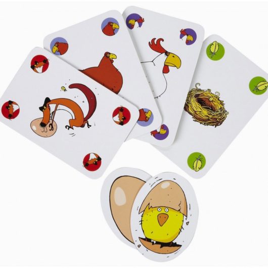 Hatch your eggs before the naughty fox steals them! A riotousfun card game for younger children