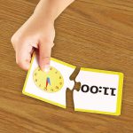 Children can piece together the time puzzles to connect analog and digital time
