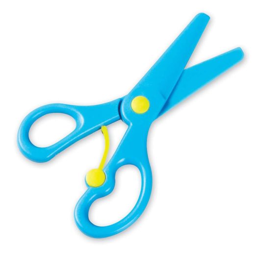 Child friendly plastic scissors