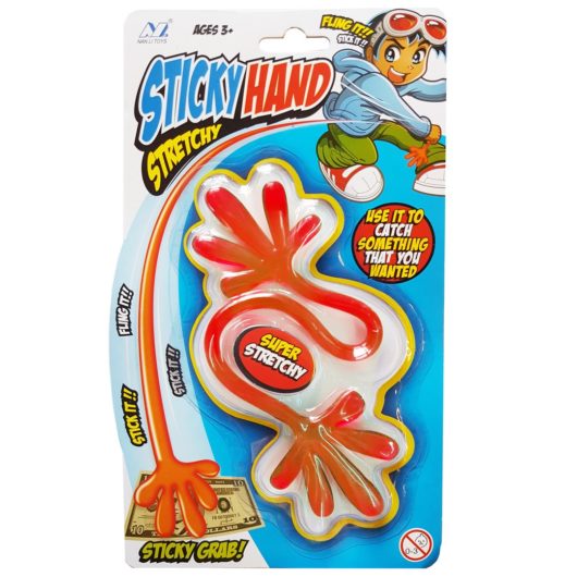 A great party bag filler these silly stretchy sticky hands are lots of fun!