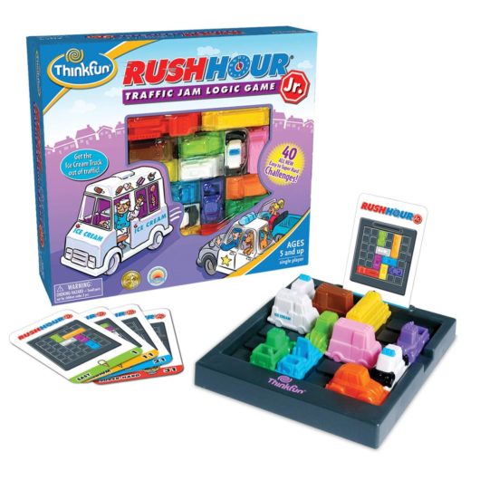 Box and contents of the brainteaser Rush Hour Junior