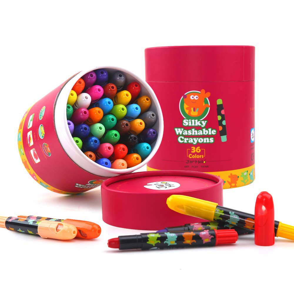 Baby Roo 24 Colours Silky Washable Crayons