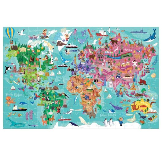 Discover the shape of the world by making it with this fantastic puzzle