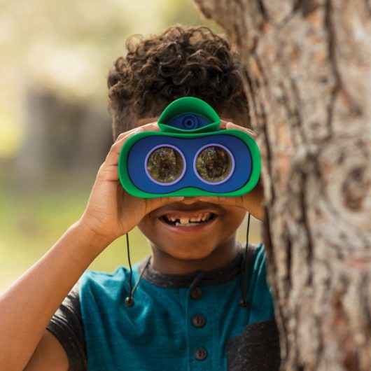 Peek and listen with this magnifying set of binoculars!