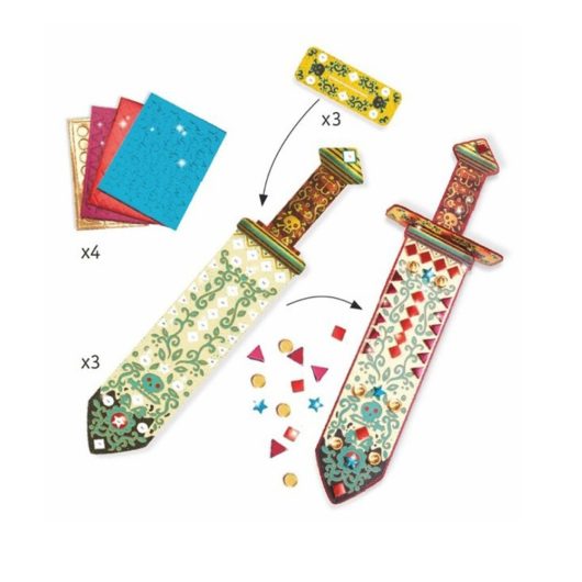 Kids can make 3 mosaic sabres!