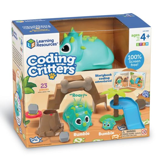 A cute coding dinosaur, with a story to play along with!