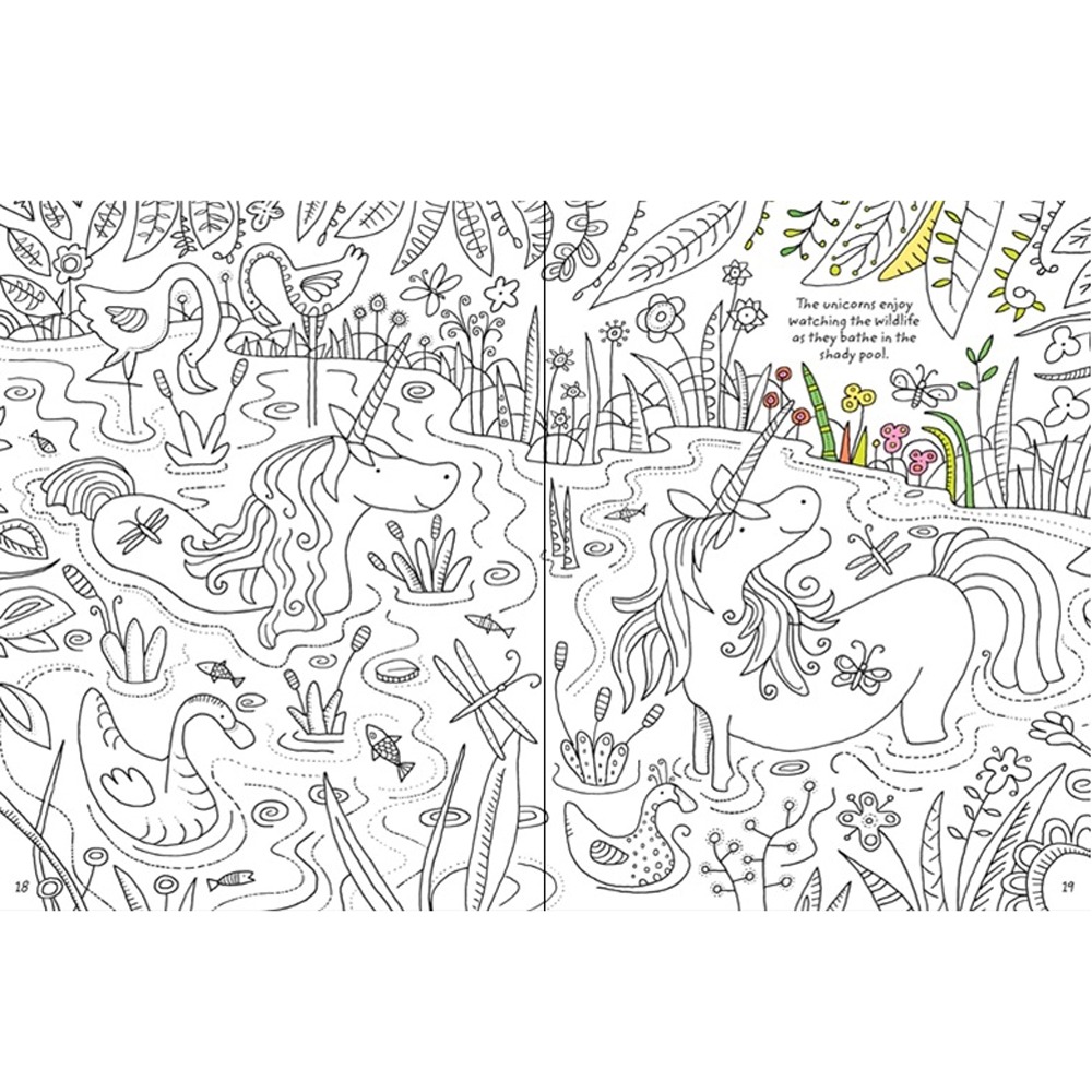 Usborne Unicorns Mini Colouring Book Fun Learning