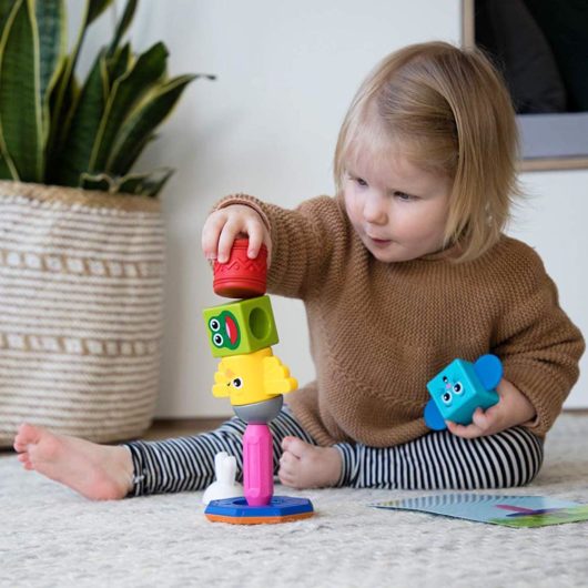 This Stacking block toy for children is full of tactile sensation!