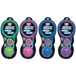 light up flashing skip ball in pink, purple, green and blue
