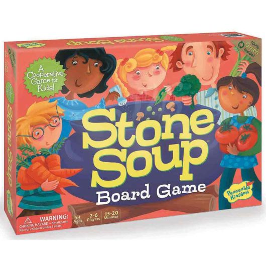 Peaceable kingdom stone soup game front of box