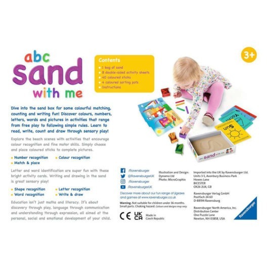 Ravensburger A, B, C Sand with Me Game Back