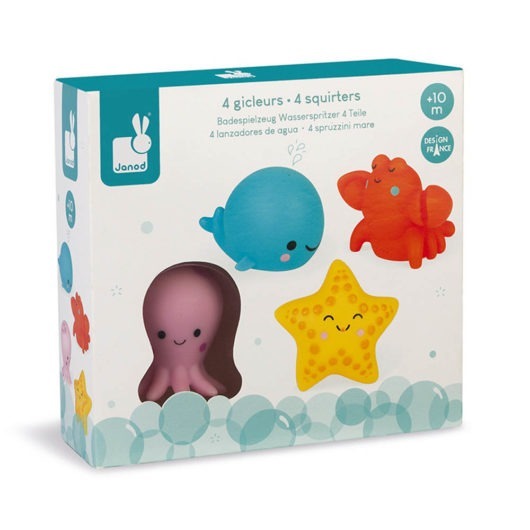 Janod 4 Squirters Bath Toy Box