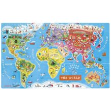 Janod Magnetic Wooden World Puzzle