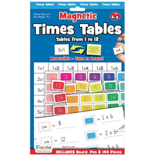 front of magnetic times tables pack