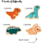 Janod Wooden Progressive Dinosaur Puzzles - Image 4