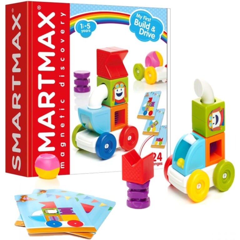 SmartMax Build & Roll (44 pcs) STEM Magnetic Discovery Building Set Ages 3+