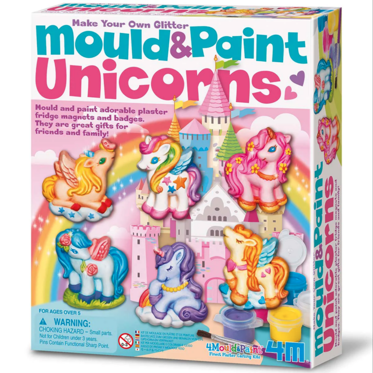 Mould and paint unicorn front of box