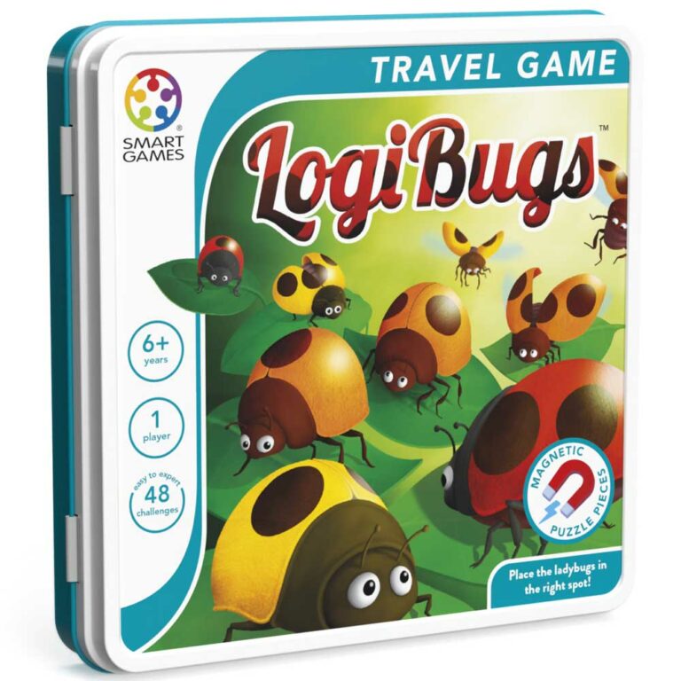 Logi Bugs travel game front of tin