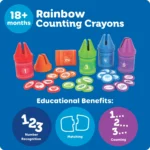 Learning Resources Rainbow Counting Crayons - Image 2
