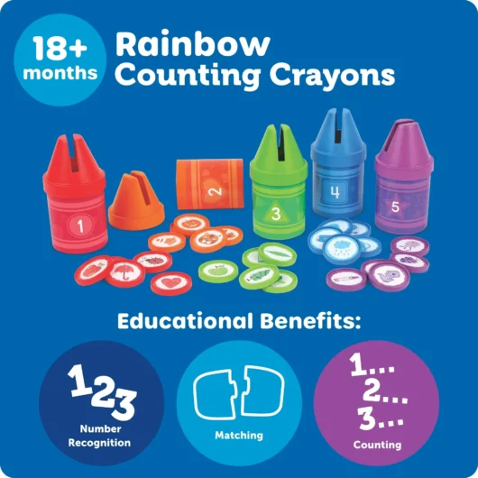 Learning Resources Rainbow Counting Crayons - Image 2