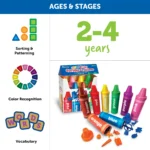 Learning Resources Rainbow Sorting Crayons - Image 2